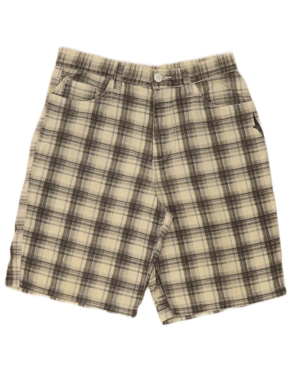 Billabong Mens Graphic Casual Shorts W32 Medium Beige Check Cotton