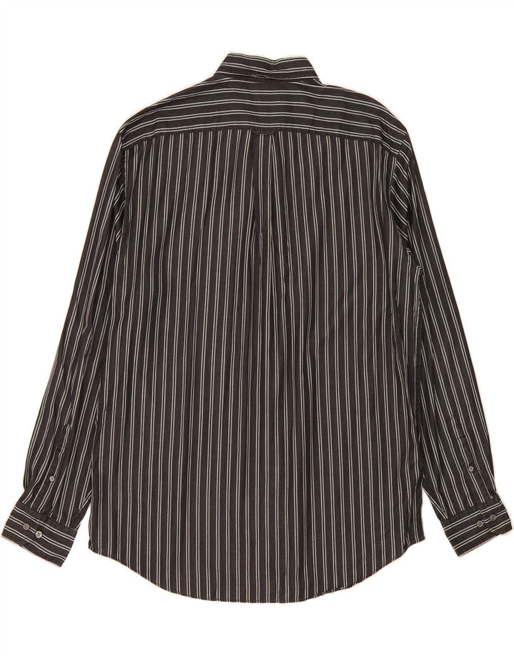 NAUTICA Mens Shirt Large Grey Striped Cotton Vintage Nautica and Second-Hand Nautica from Messina Hembry 