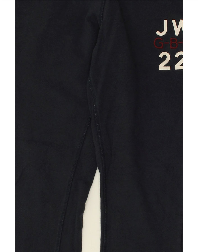 JACK WILLS Womens Graphic Tracksuit Trousers Joggers UK 8 Small Navy Blue | Vintage Jack Wills | Thrift | Second-Hand Jack Wills | Used Clothing | Messina Hembry 