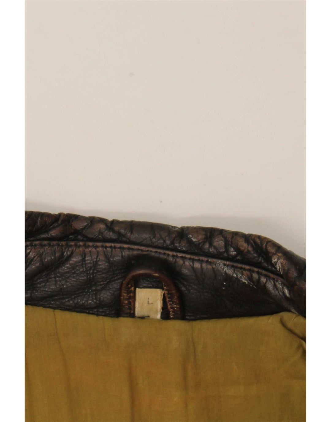 American Basics Mens Leather Biker Jacket UK 40 Large Brown