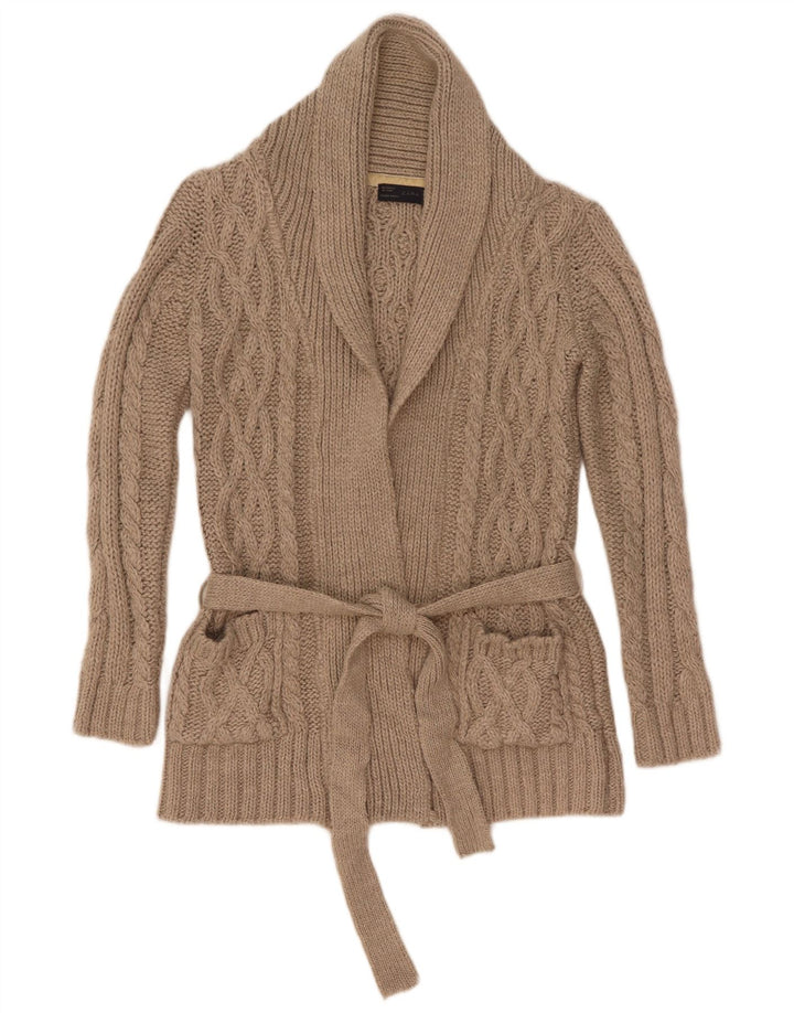 Zara Womens Cardigan Sweater UK 10 Small Grey Acrylic