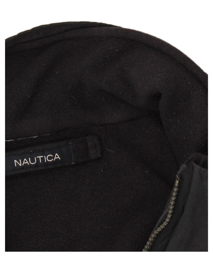 Nautica Mens Windbreaker Jacket UK 42 XL Black Polyester