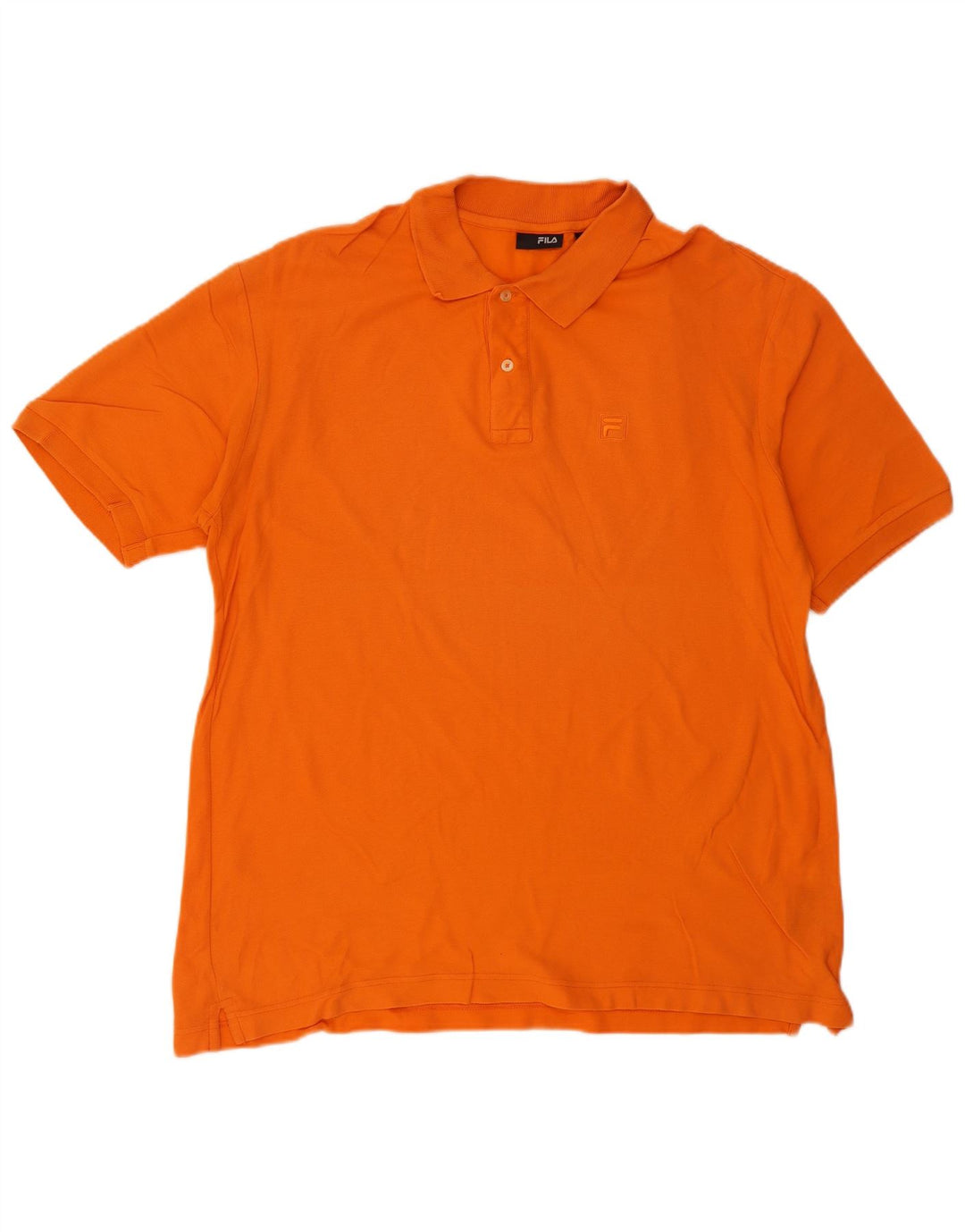 FILA Mens Polo Shirt XL Orange Cotton