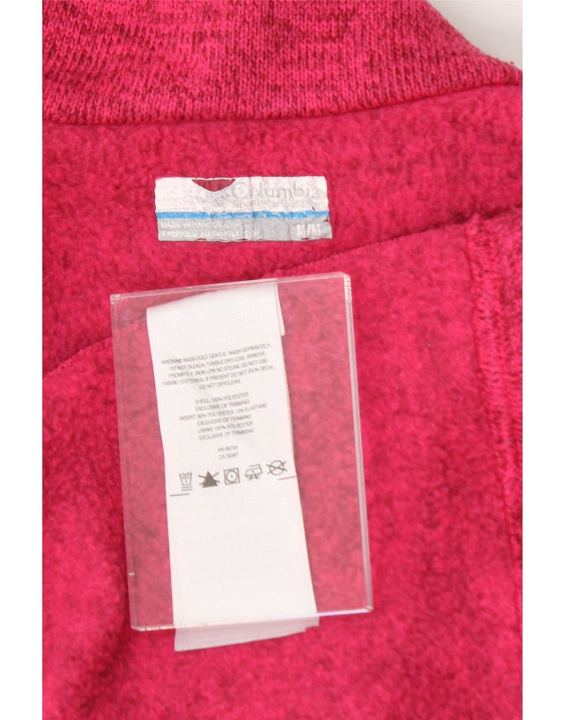 CHAMPION Womens Tracksuit Top Jacket UK 12 Medium Pink Flecked Polyester Vintage Champion and Second-Hand Champion from Messina Hembry 