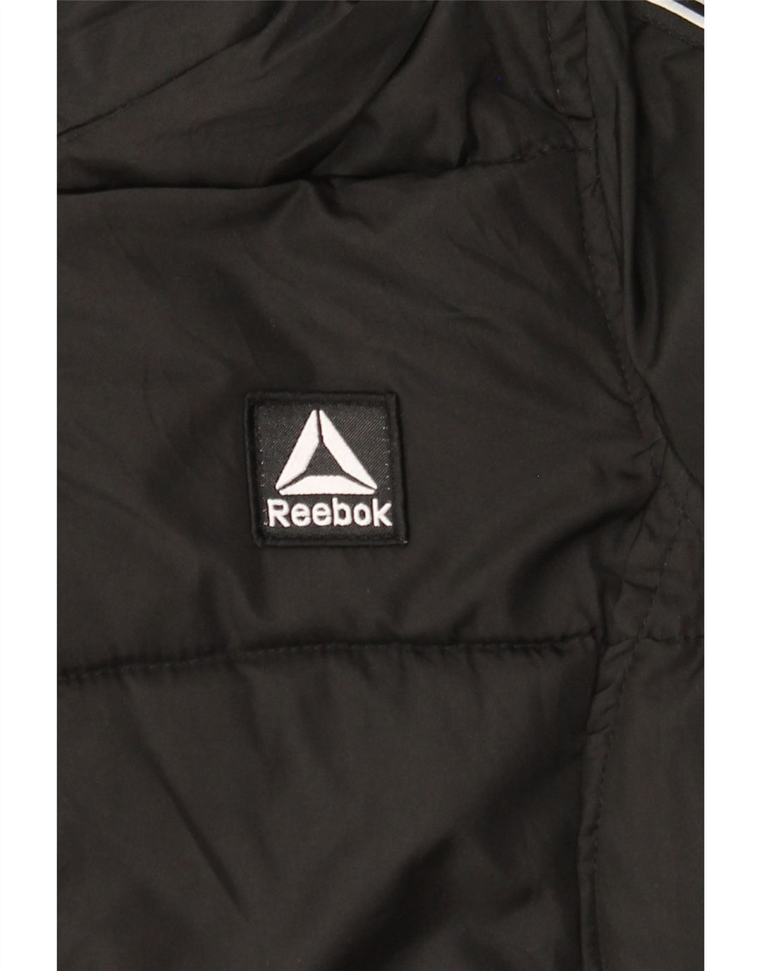 Reebok Womens Graphic Hooded Padded Jacket UK 10 Small Black