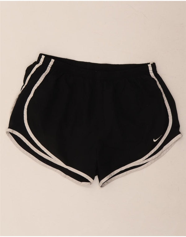 NIKE Womens Sport Shorts UK 14 Large  Black Polyester
