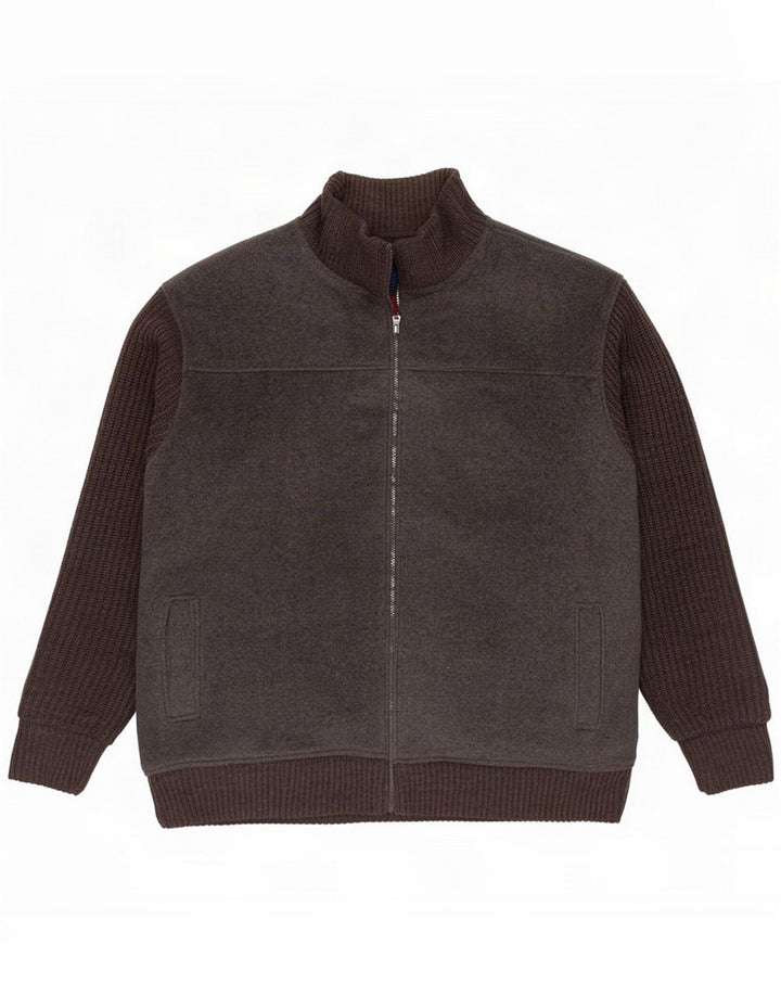 James Pringle Mens Fleece Jacket UK 44 2XL Grey Colourblock Polyester