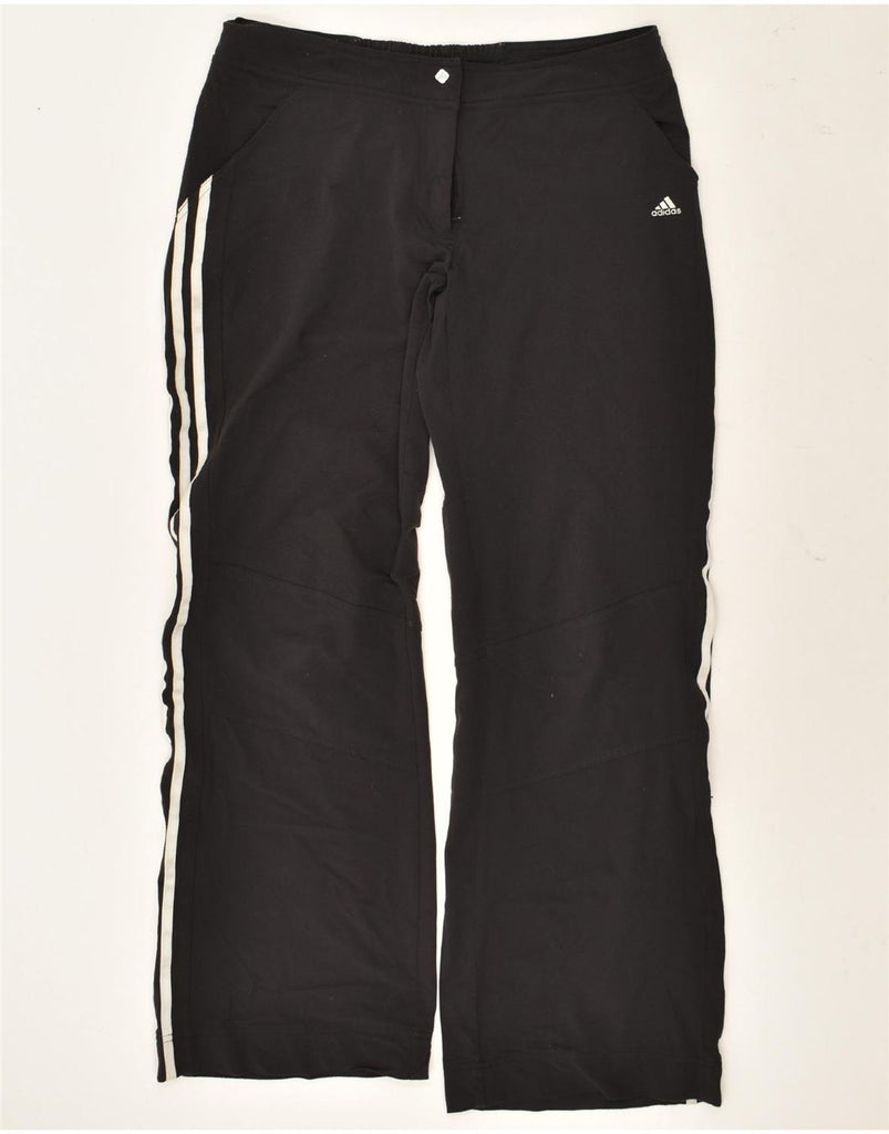 ADIDAS Womens Tracksuit Trousers UK 16 Large Black Polyester | Vintage Adidas | Thrift | Second-Hand Adidas | Used Clothing | Messina Hembry 