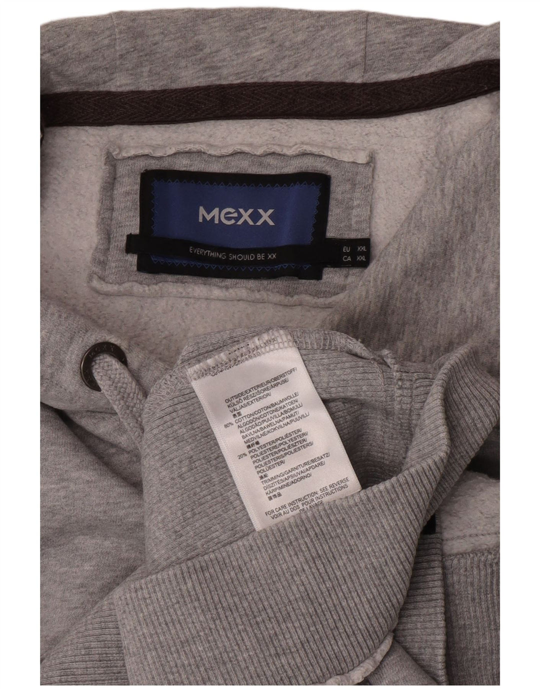 Mexx Mens Graphic Hoodie Jumper 2XL Grey Cotton