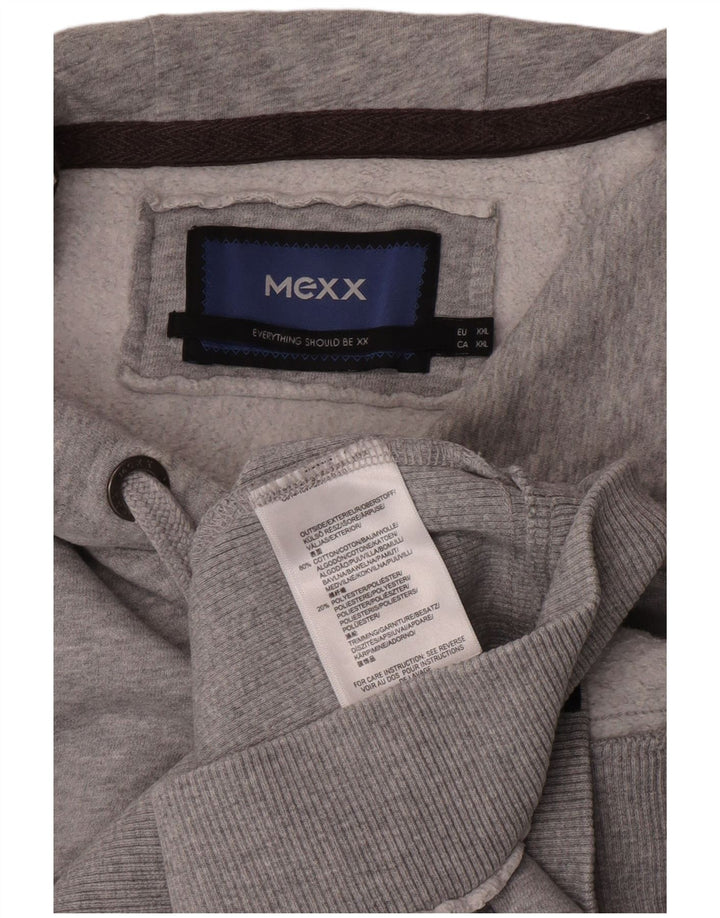 Mexx Mens Graphic Hoodie Jumper 2XL Grey Cotton