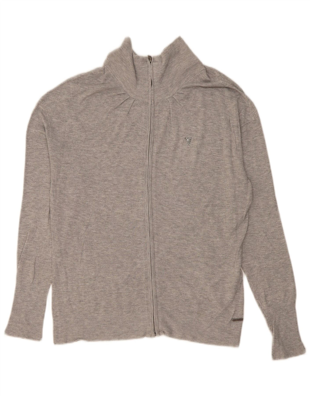 Guess Womens Cardigan Sweater UK 12 Medium Grey Viscose