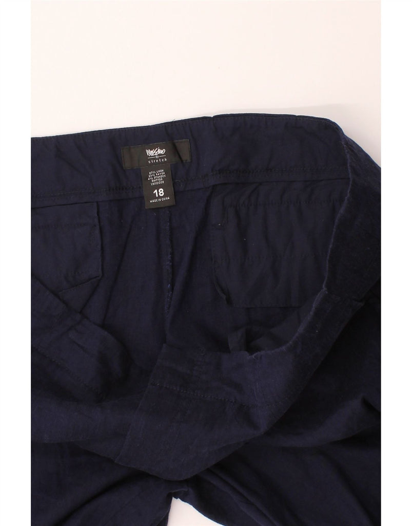 MOSSIMO Womens Chino Shorts US 18 2XL W40  Navy Blue Linen Vintage Mossimo and Second-Hand Mossimo from Messina Hembry 