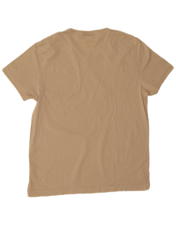 Gant Mens Slim Fit T-Shirt Top 2XL Beige Cotton