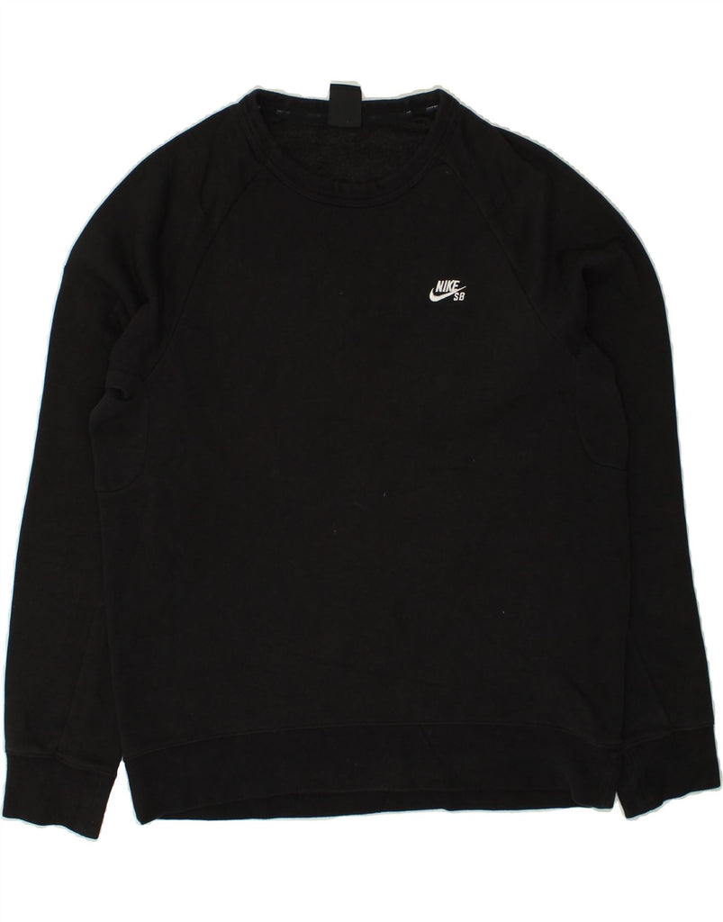 NIKE Mens Sweatshirt Jumper Large Black Cotton | Vintage Nike | Thrift | Second-Hand Nike | Used Clothing | Messina Hembry 