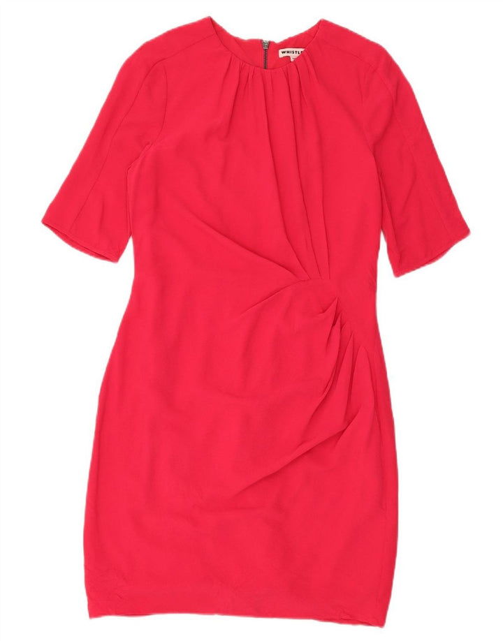 Whistles Womens Sheath Dress UK 12 Medium Red Polyester