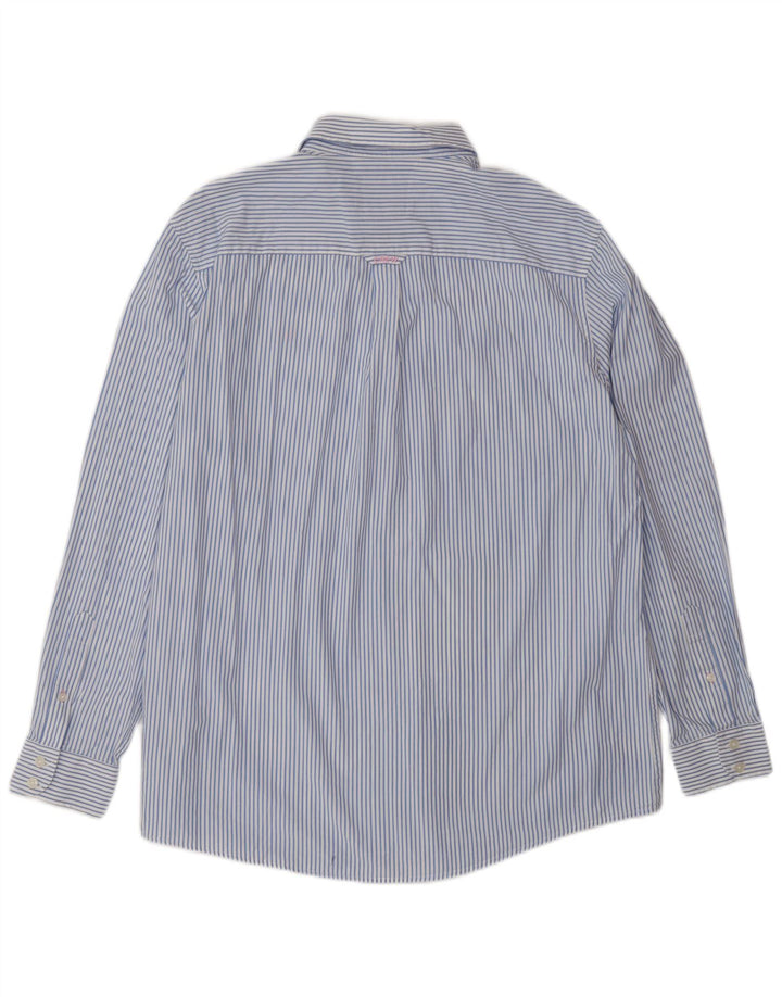 Crew Clothing Mens Classic Fit Shirt XL Blue Striped Cotton