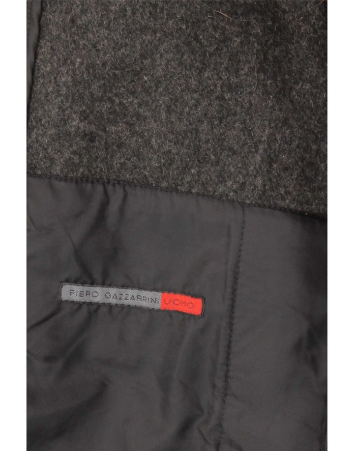 Piero Gazzarrini Mens Bomber Jacket UK 40 Large Grey Colourblock