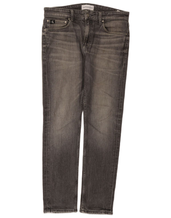 Calvin Klein Mens Larston Slim Jeans W32 L30 Grey Cotton