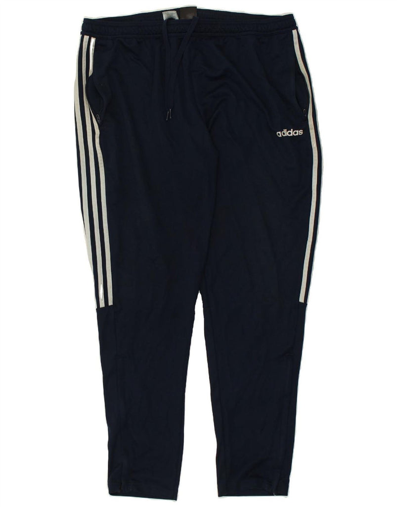 ADIDAS Mens Tracksuit Trousers 2XL Navy Blue Polyester | Vintage Adidas | Thrift | Second-Hand Adidas | Used Clothing | Messina Hembry 