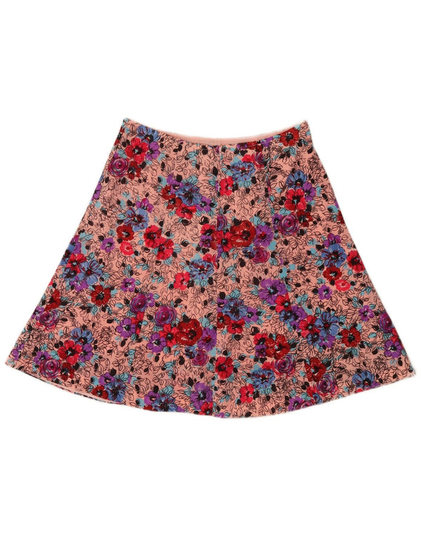 Vintage Womens A-Line Skirt IT 40 Small W27 Pink Floral