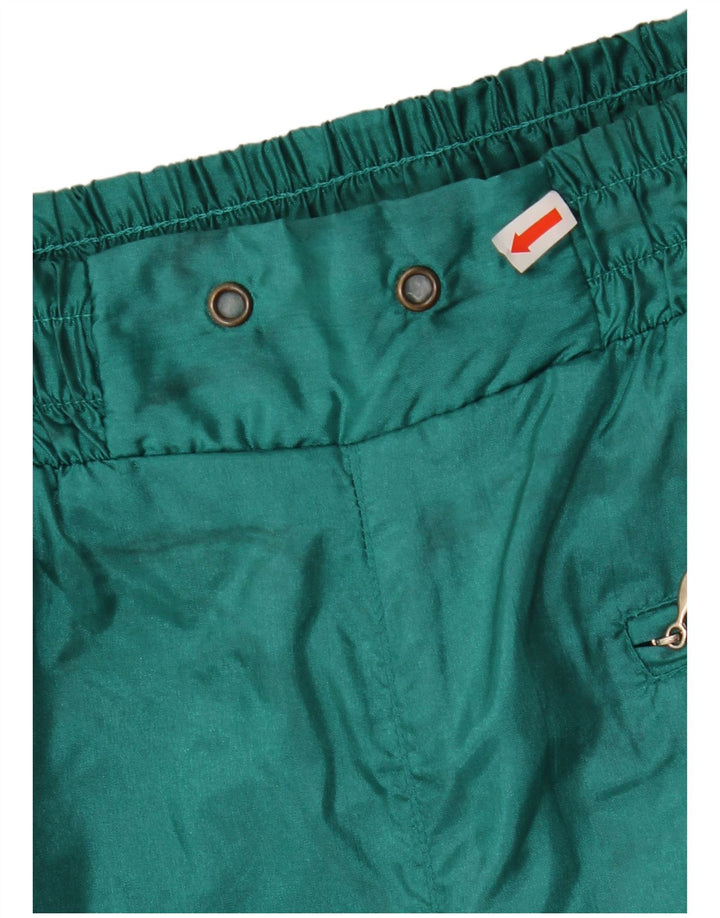 Vintage Mens Tracksuit Trousers Joggers Large  Green Polyamide