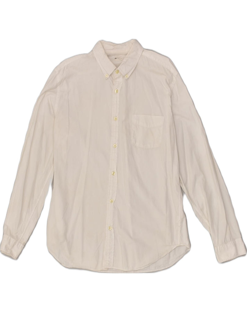 J. CREW Mens Tailored Shirt Large White Cotton | Vintage J. Crew | Thrift | Second-Hand J. Crew | Used Clothing | Messina Hembry 