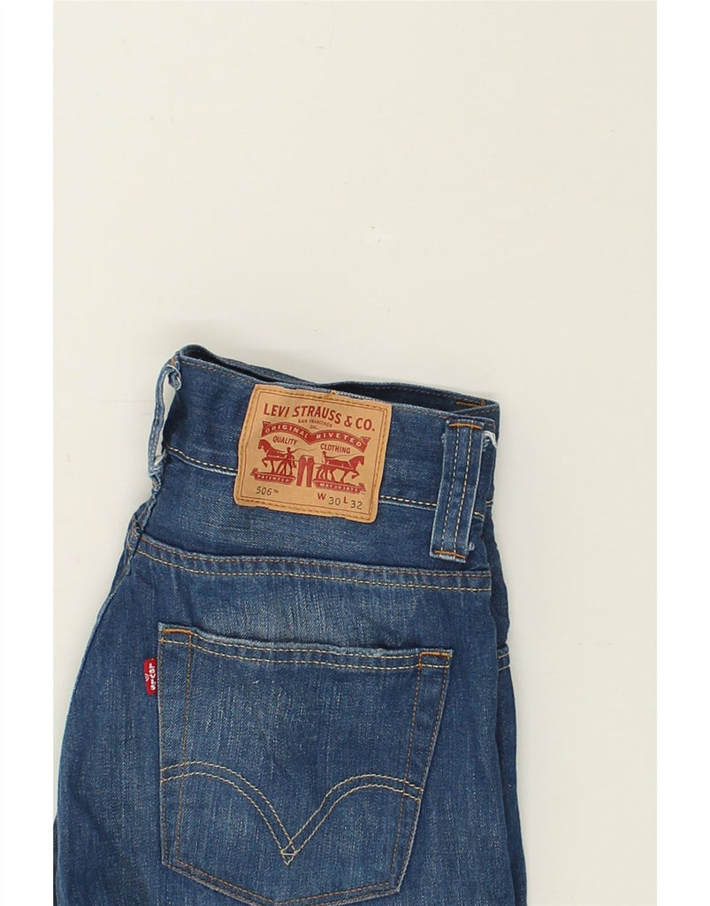 LEVI'S Mens 506 Straight Jeans W30 L32 Blue Cotton | Vintage Levi's | Thrift | Second-Hand Levi's | Used Clothing | Messina Hembry 