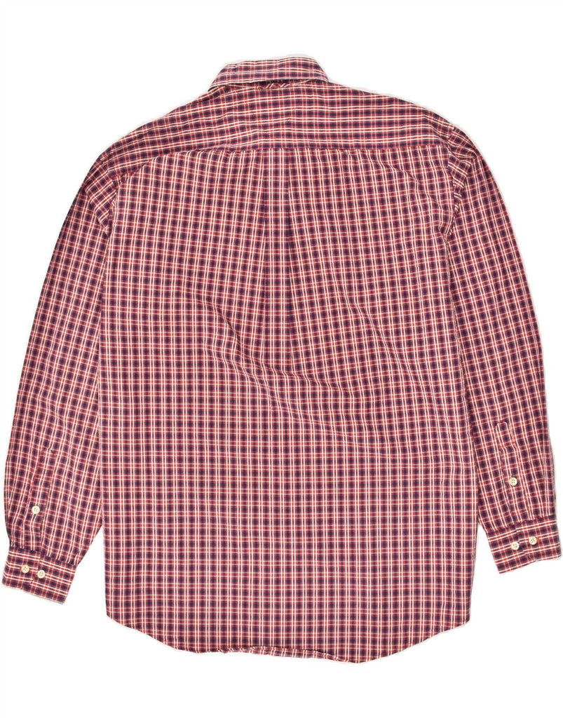 TOMMY HILFIGER Mens Shirt Medium Red Check Cotton | Vintage Tommy Hilfiger | Thrift | Second-Hand Tommy Hilfiger | Used Clothing | Messina Hembry 