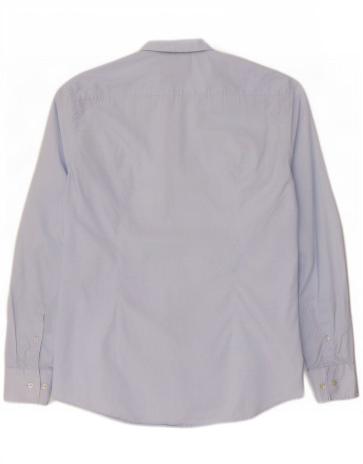 Hugo Boss Mens Slim Fit Shirt Size 40 15 3/4 Medium Blue Cotton