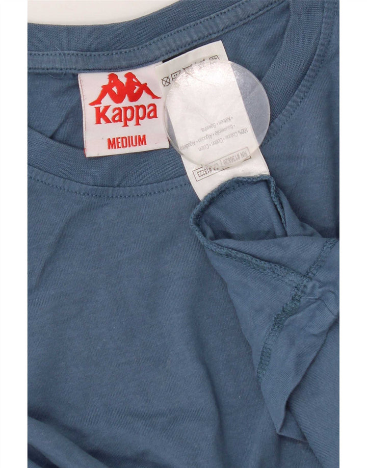 Kappa Mens Graphic Top Long Sleeve Medium Blue Cotton