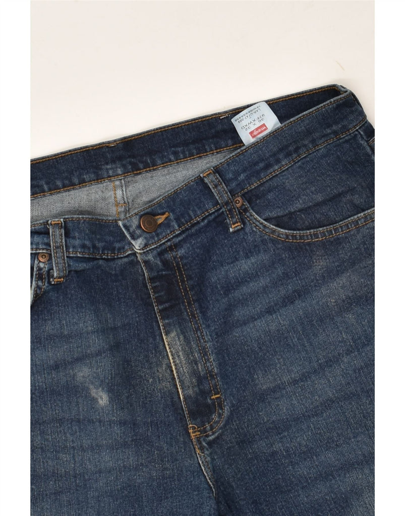 WRANGLER Mens Straight Jeans W36 L32  Blue Cotton | Vintage Wrangler | Thrift | Second-Hand Wrangler | Used Clothing | Messina Hembry 