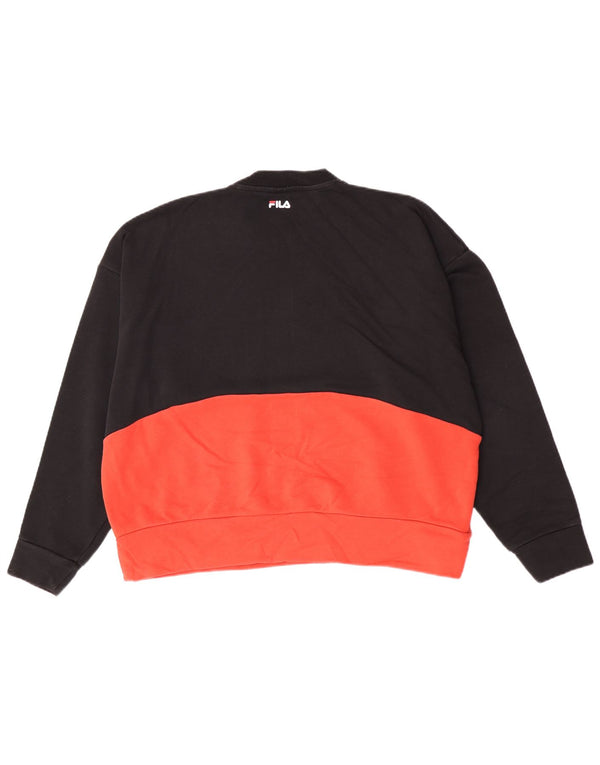 Fila Womens Graphic Sweatshirt Jumper UK 16 Large Multicoloured Colourblock