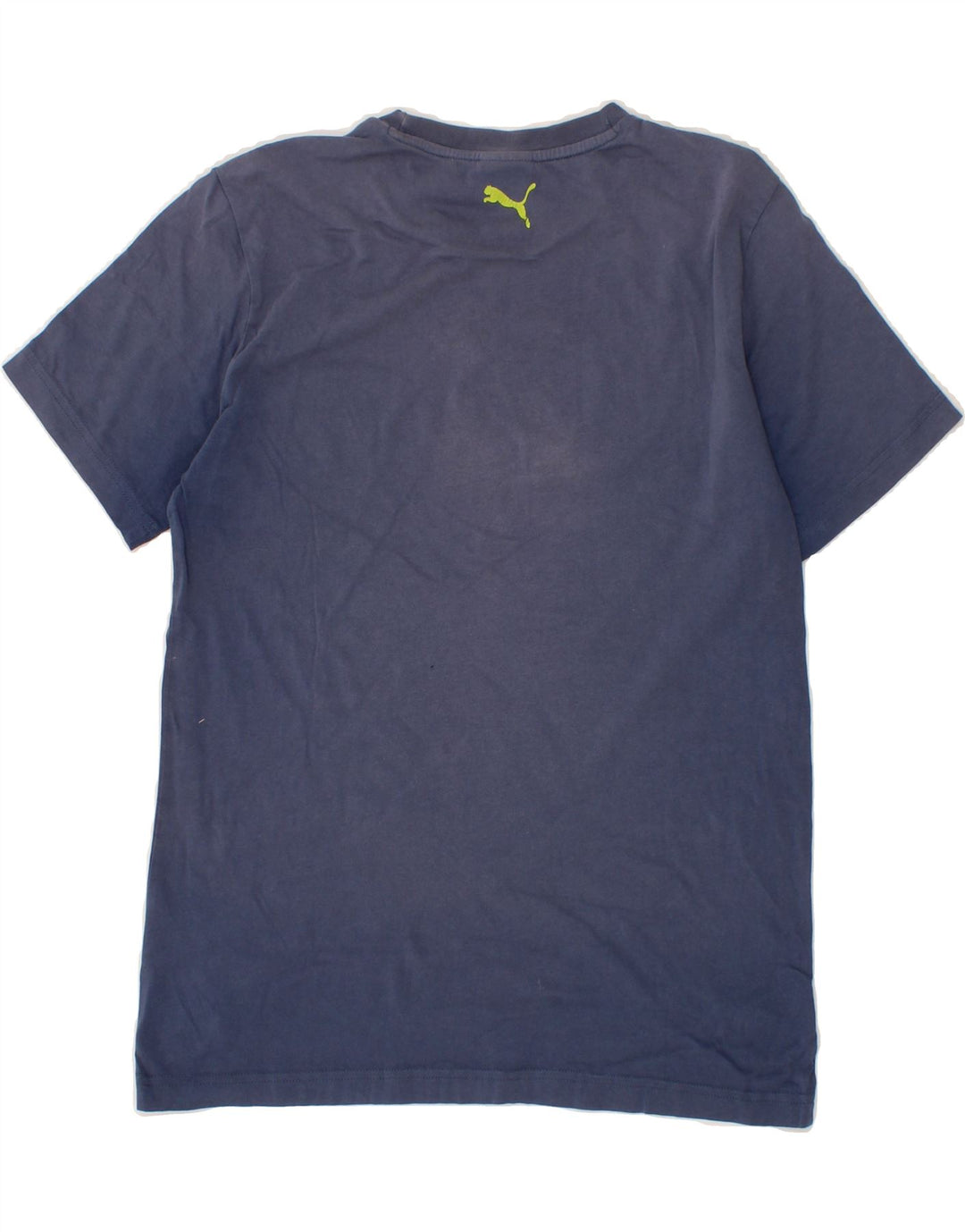 PUMA Mens Graphic T-Shirt Top Small Navy Blue Cotton Vintage Puma and Second-Hand Puma from Messina Hembry 