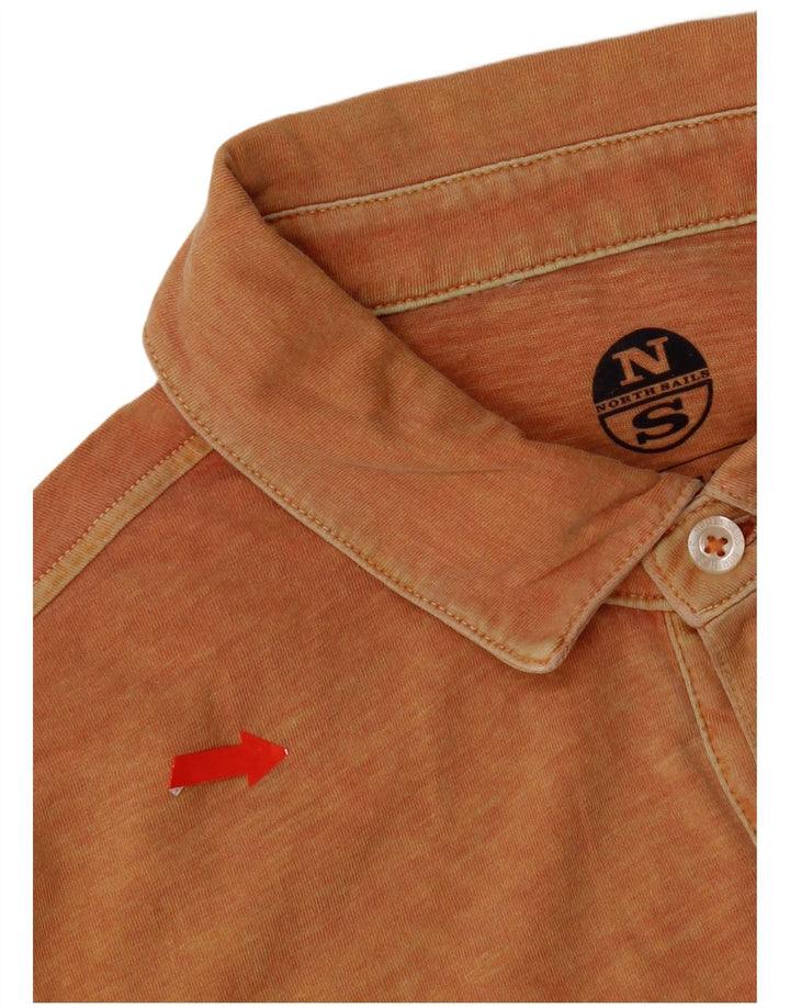 North Sails Mens Regular Fit Polo Shirt Small Orange Cotton