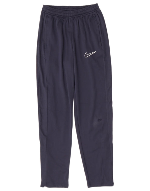 Nike Boys Tracksuit Trousers 12-13 Years Large Navy Blue Polyester