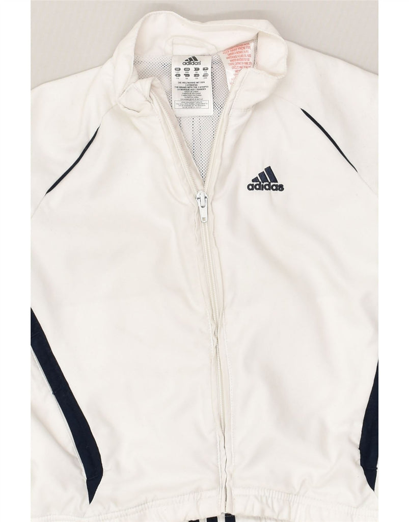 ADIDAS Boys Tracksuit Top Jacket 5-6 Years White Polyester | Vintage Adidas | Thrift | Second-Hand Adidas | Used Clothing | Messina Hembry 