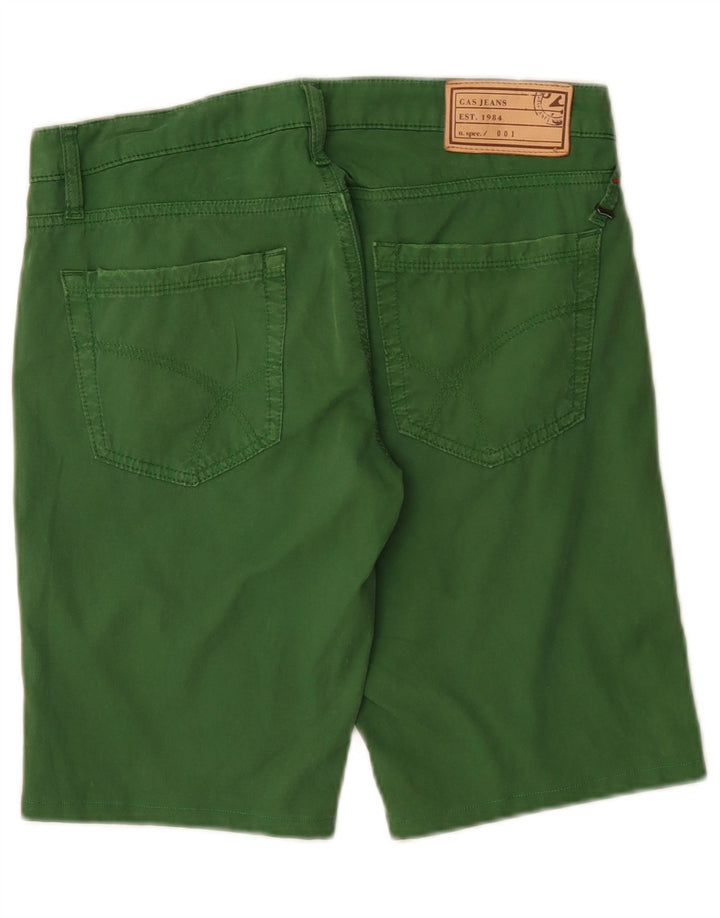 Gas Mens Casual Shorts W31 Medium Green Cotton