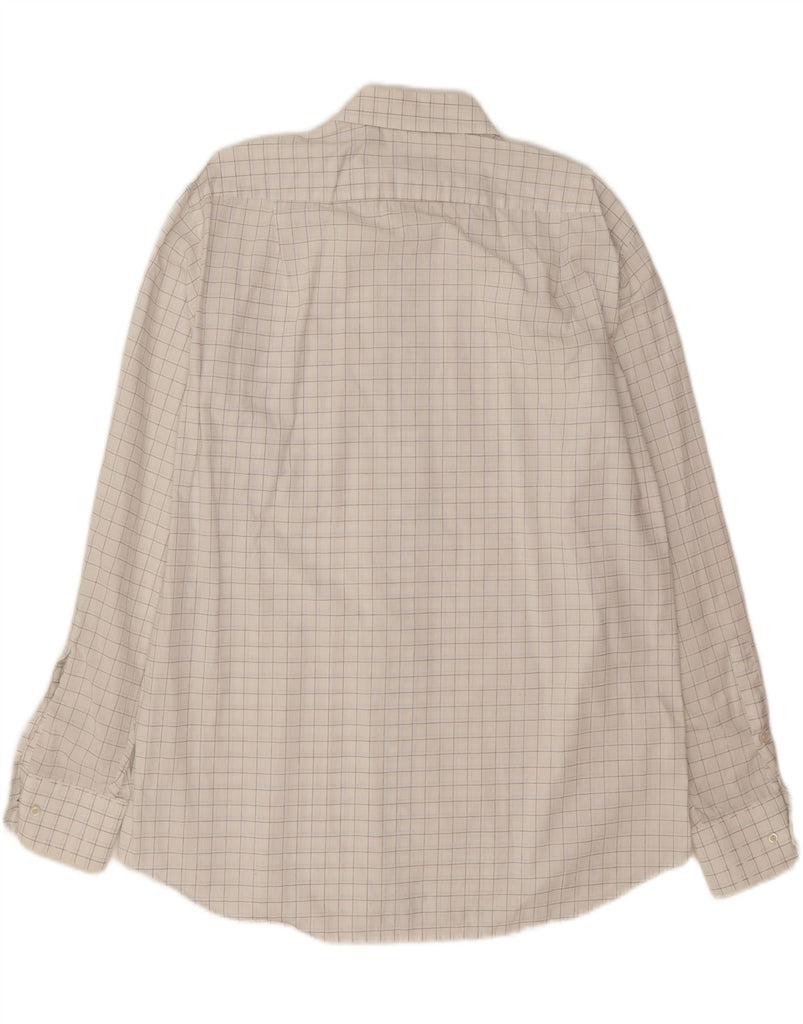 HUGO BOSS Mens Shirt Size 44 17 1/2 XL White Check Cotton Vintage Hugo Boss and Second-Hand Hugo Boss from Messina Hembry 
