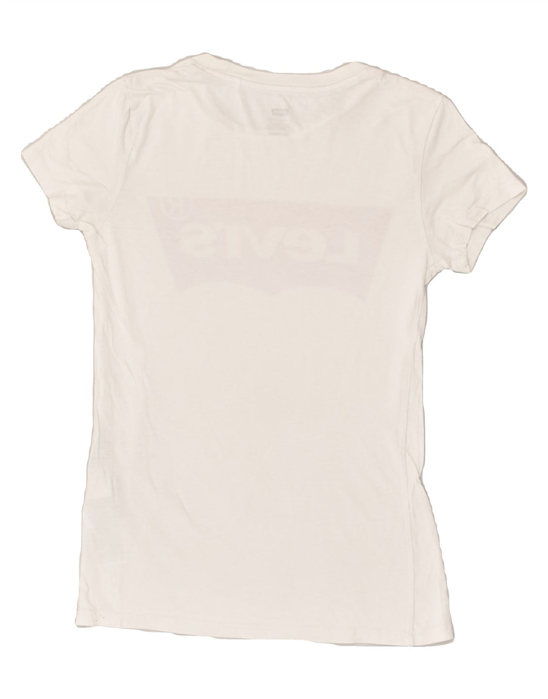 LEVI'S Womens Graphic T-Shirt Top UK 2 2XS Off White | Vintage Levi's | Thrift | Second-Hand Levi's | Used Clothing | Messina Hembry 