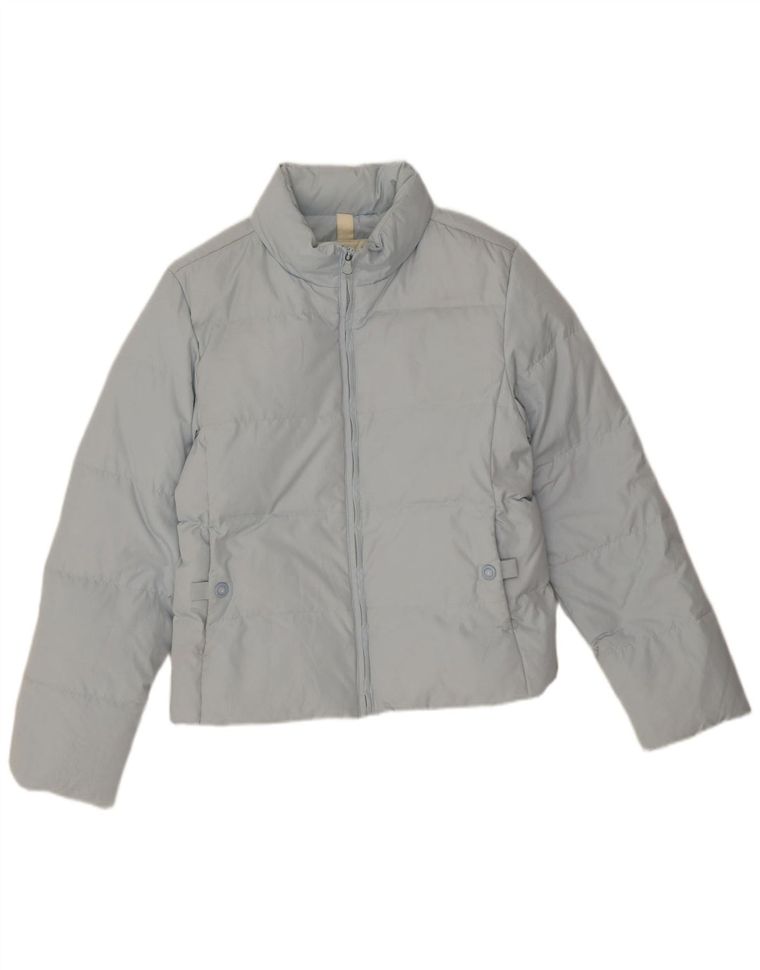 Champion Womens Hooded Padded Jacket UK 12 Medium Blue Polyester