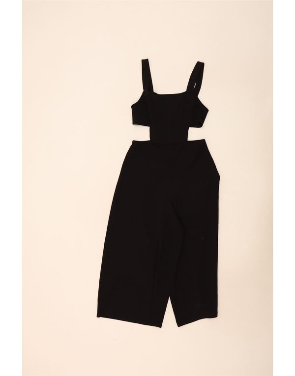 Zara Womens Sleeveless Jumpsuit UK 12 Medium Black