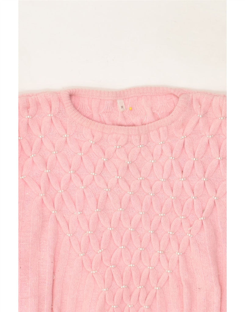 VINTAGE Womens Crew Neck Jumper Sweater UK 14 Medium Pink | Vintage Vintage | Thrift | Second-Hand Vintage | Used Clothing | Messina Hembry 