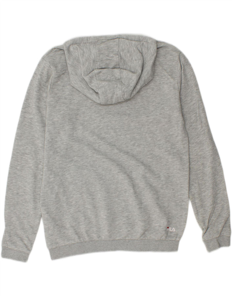 FILA Boys Graphic Hoodie Jumper 13-14 Years Grey Cotton Vintage Fila and Second-Hand Fila from Messina Hembry 