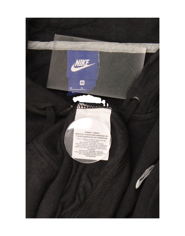 NIKE Womens Zip Hoodie Sweater UK 14 Medium Black Cotton Vintage Nike and Second-Hand Nike from Messina Hembry 