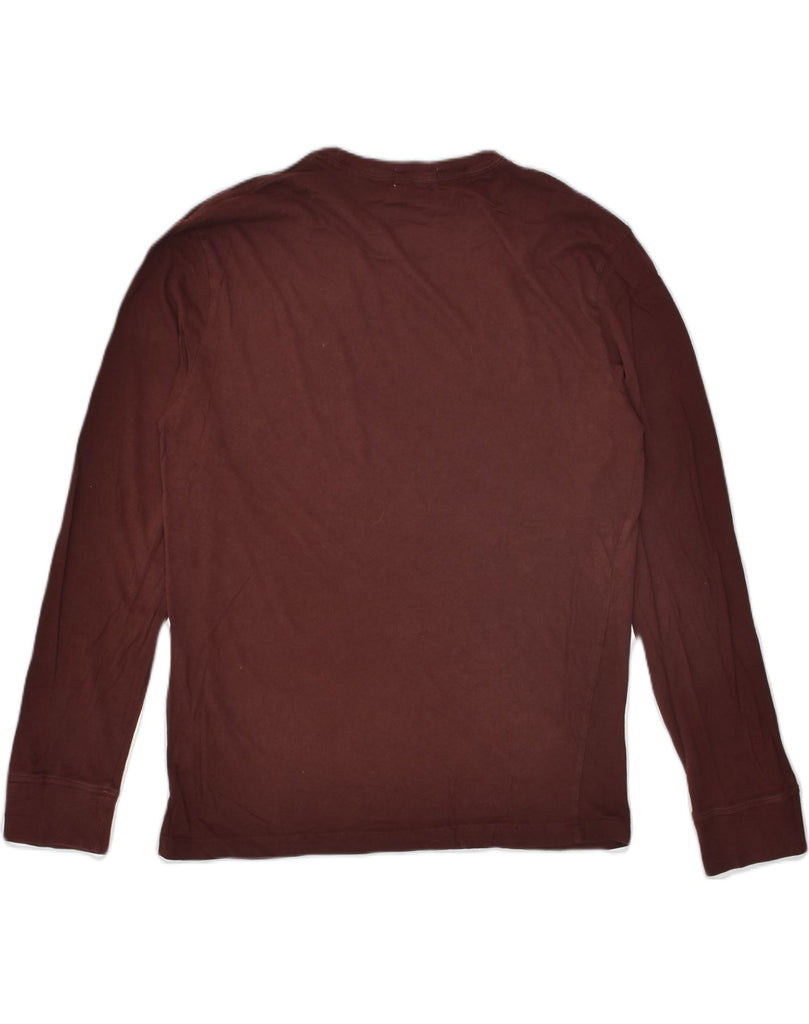 J. CREW Mens Top Long Sleeve Small Maroon Cotton | Vintage J. Crew | Thrift | Second-Hand J. Crew | Used Clothing | Messina Hembry 