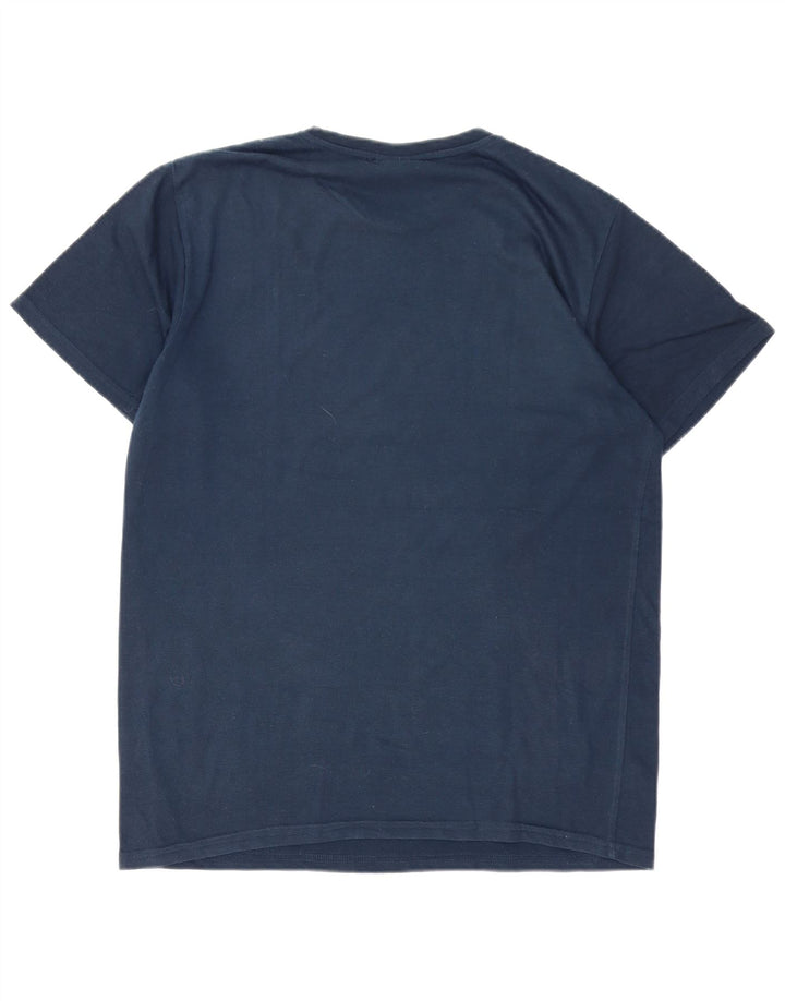 SERGIO TACCHINI Mens Graphic T-Shirt Top Small Navy Blue Polyester