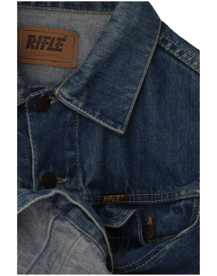 Rifle Womens Denim Jacket IT 42 Medium Blue Cotton