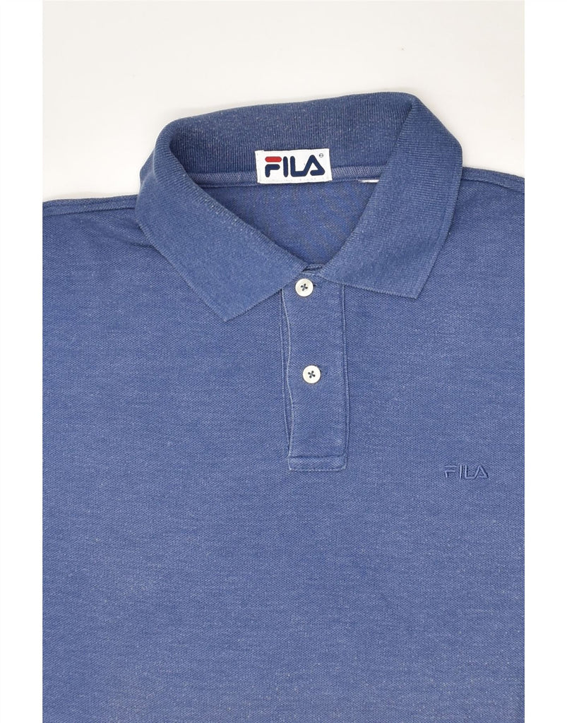 FILA Mens Polo Shirt Large Blue | Vintage Fila | Thrift | Second-Hand Fila | Used Clothing | Messina Hembry 