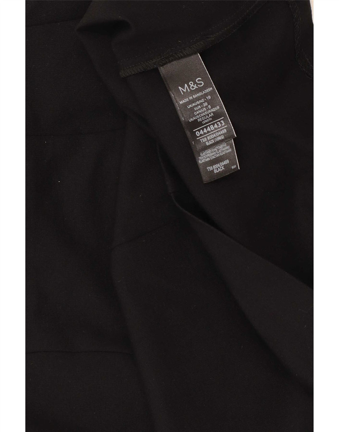 Marks & Spencer Womens Mini Skirt UK 10 Small W27 Black Viscose