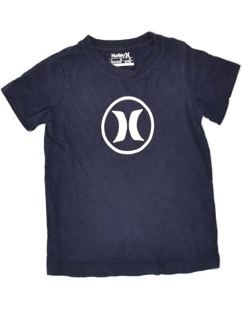 HURLEY Boys Graphic T-Shirt Top 5-6 Years Medium Navy Blue Cotton | Vintage Hurley | Thrift | Second-Hand Hurley | Used Clothing | Messina Hembry 